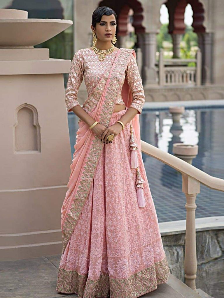 georgette lehenga