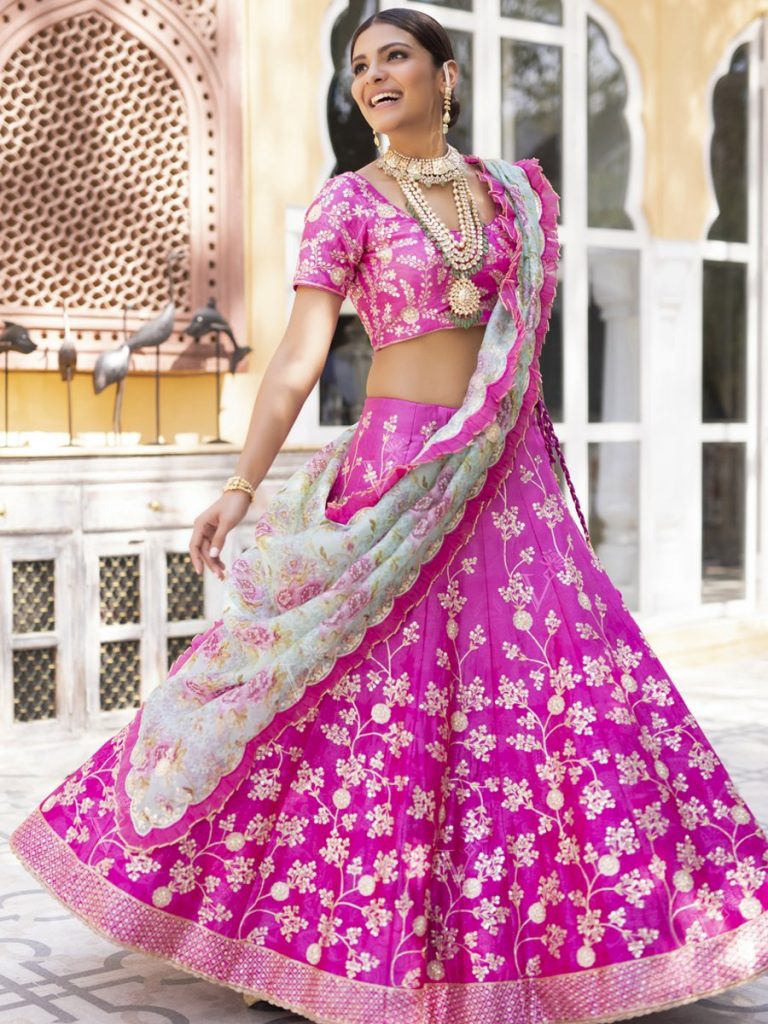 gota patti  wedding lehenga from Vasansi Jaipur