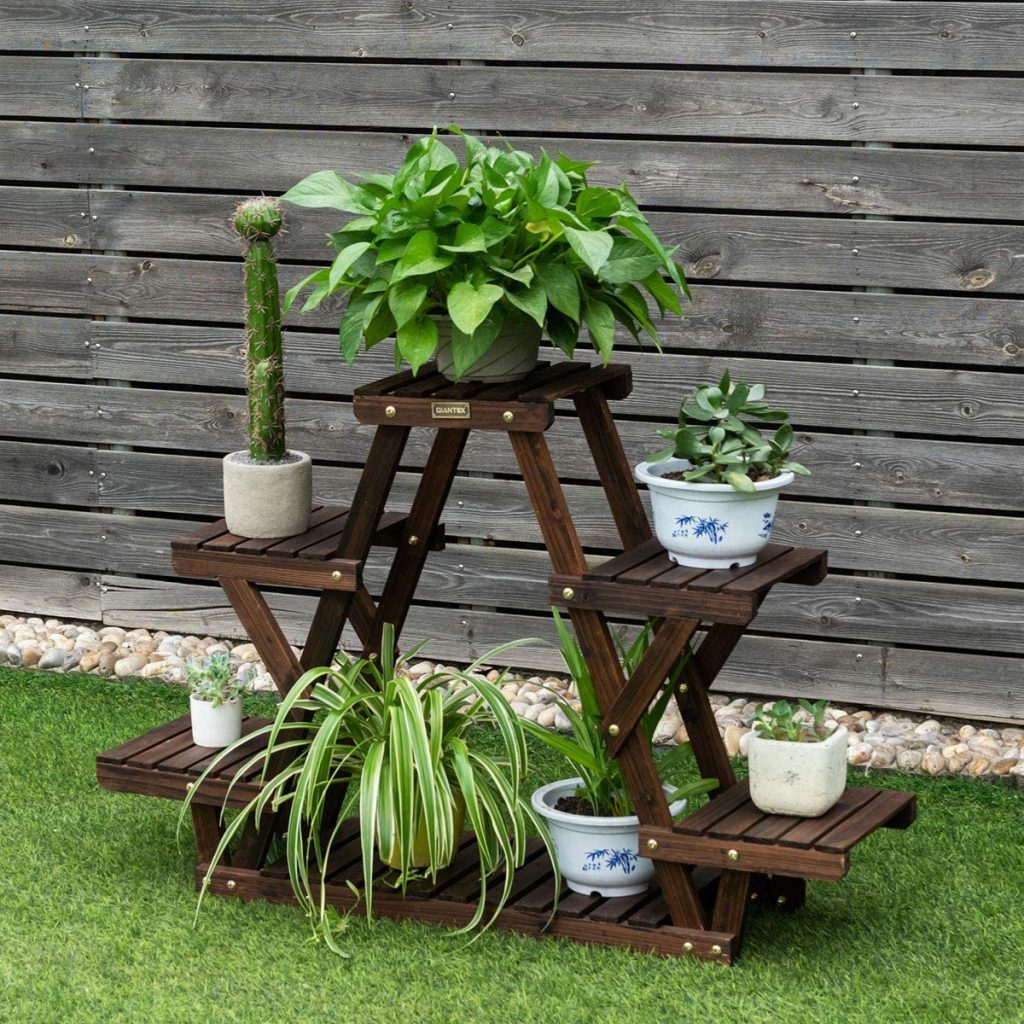 Ladder flowerpot display