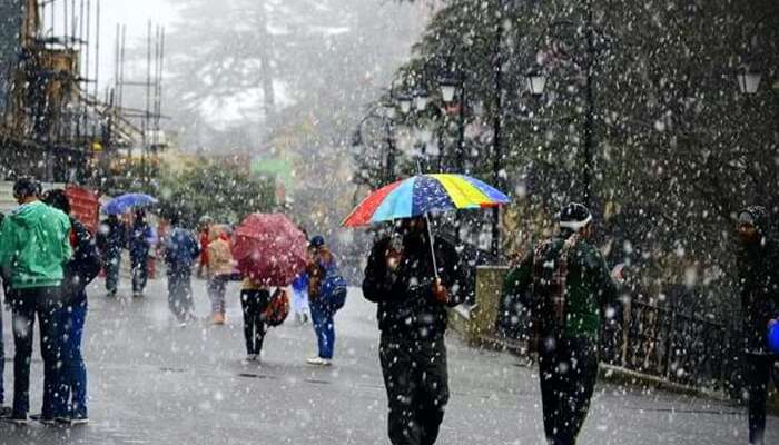 Snowfall in Shimla town