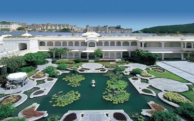 The luxury taj lake palace in Udaipur