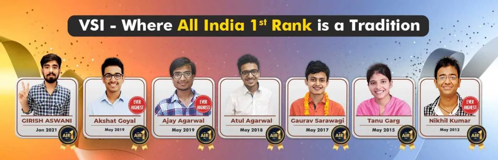 VSI Jaipur CA Institute's All India Ranks