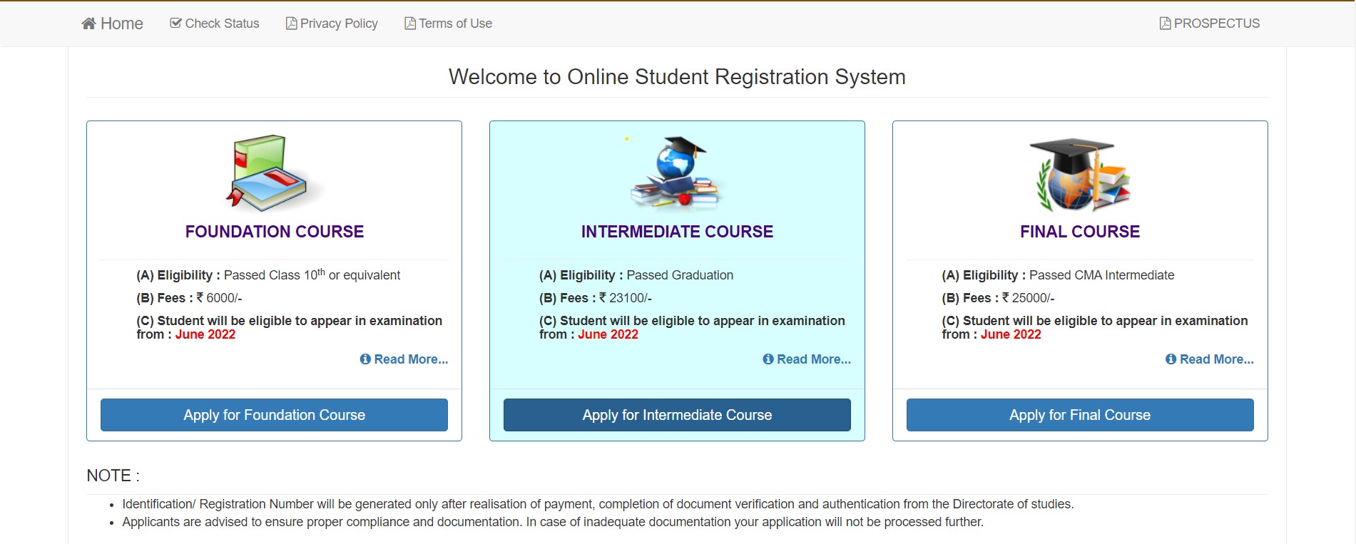 Registering for CMA Intermediate Course June 2022