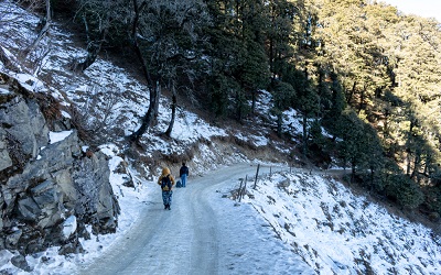 narkanda hill station in shimla during snow