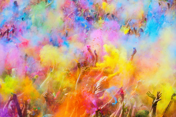 Grand holi party in pushkar