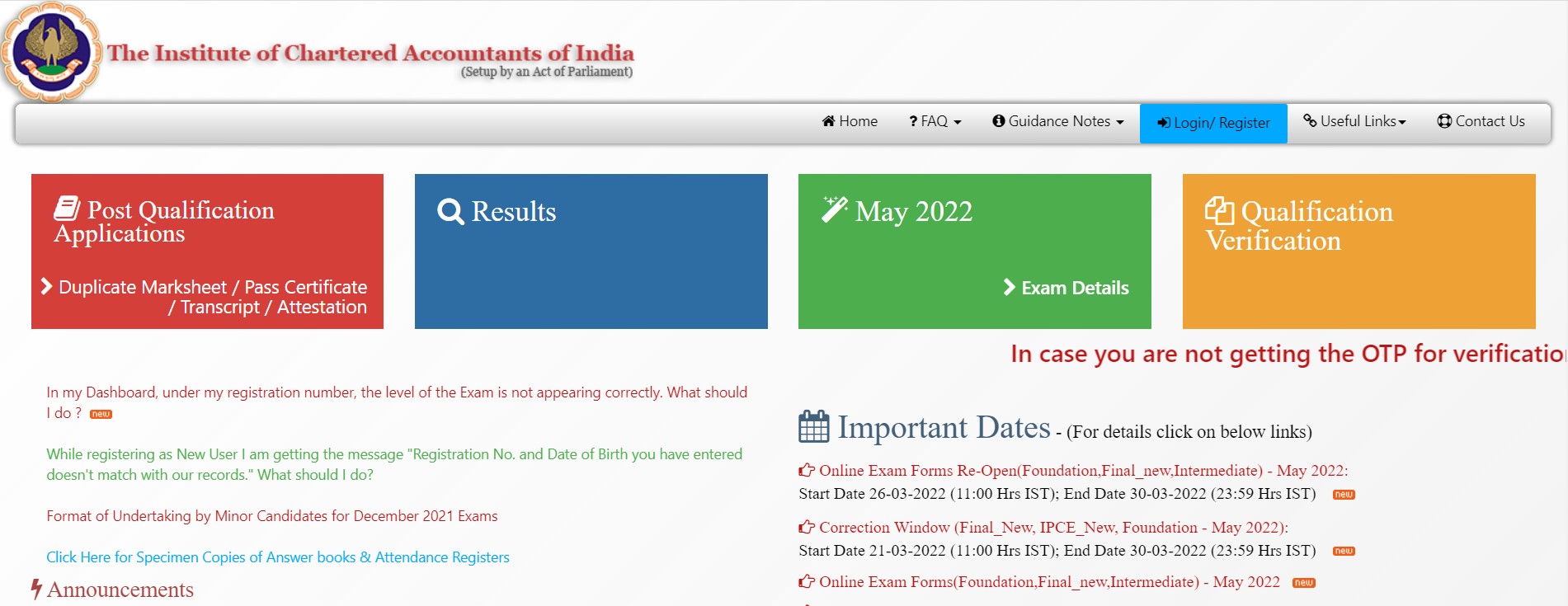 Downloading the CA Final Admit Card