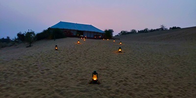 A night in desert camp of rajasthan