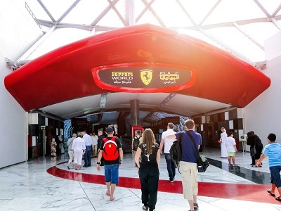 Honeymoon couple in dubai ferrari world