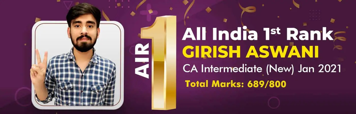 CA Intermediate Jan 2021 Topper Girish Aswani