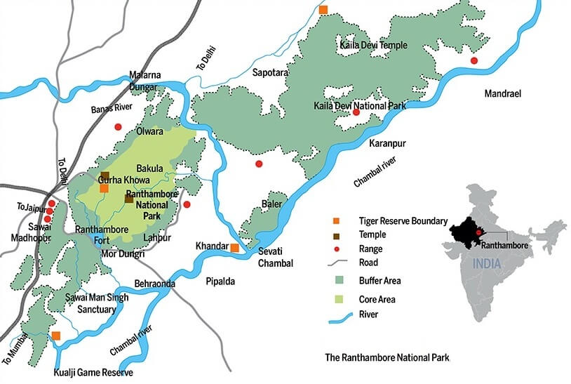 Ranthambore National Park Map